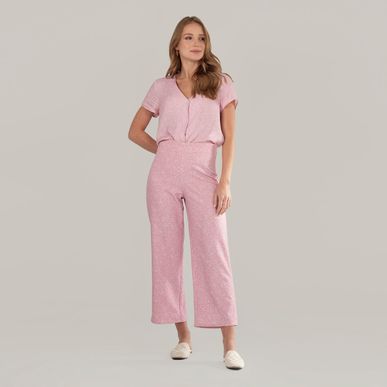 Pantalon crop tiro alto bota flare