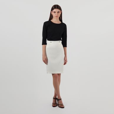 Falda midi con abertura