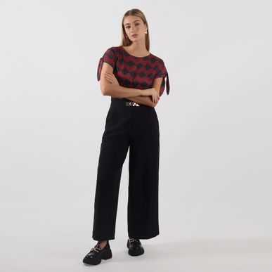 Pantalon tiro alto bota flare