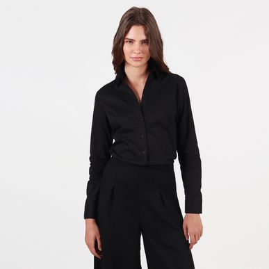 Camisa cuello camisero manga larga