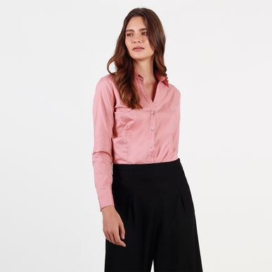 Camisa cuello camisero manga larga