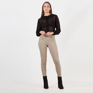 Pantalon tiro alto bota skinny
