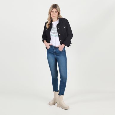 Jean diva tiro medio bota skinny