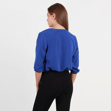 Blusa cuello v manga 3cuartos