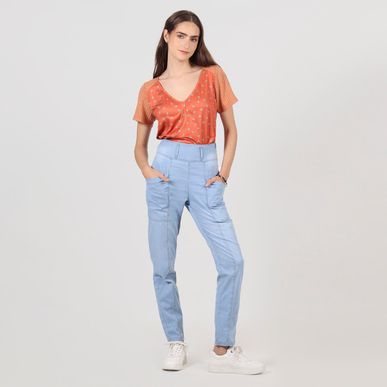 Camiseta cuello V manga corta
