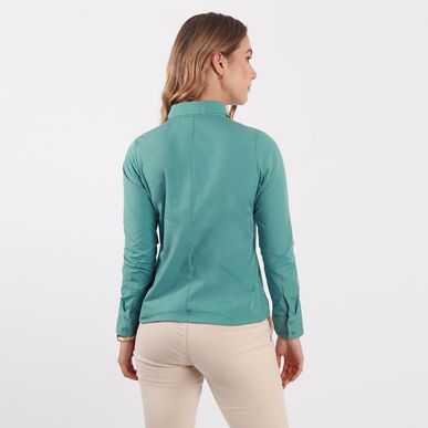 Blusa cuello camisero manga larga