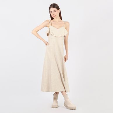 Vestido cuello V manga sisa