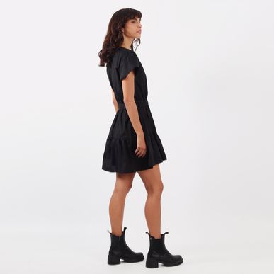 Vestido Cuello Redondo Manga Corta