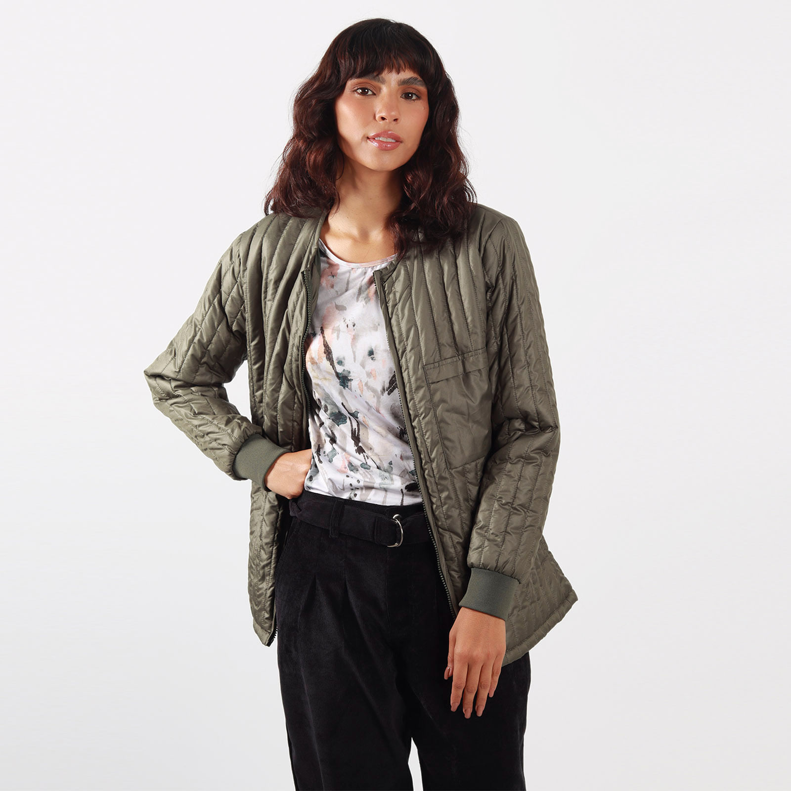 Naranja Sfera Chaqueta Acolchada Premamá C&A Impermeable Con