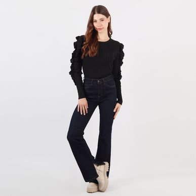 Jean Tiro Alto Bota Flare