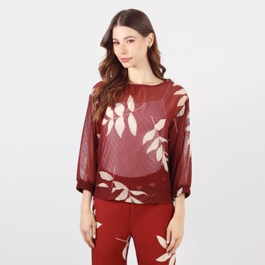 Blusa Cuello Redondo Manga 3cuartos