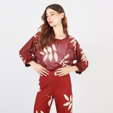 Blusa Cuello Redondo Manga 3cuartos