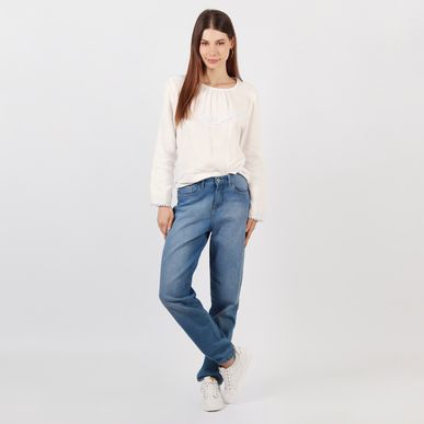 Blusa Cuello Redondo Manga Larga
