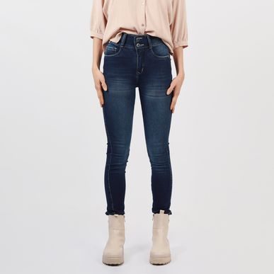 Jean Wonder tiro medio bota skinny
