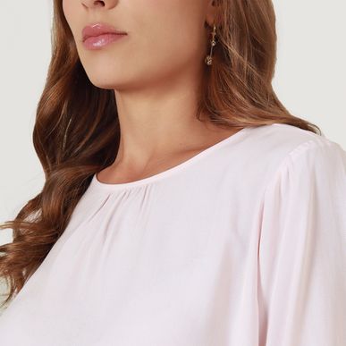 Blusa Cuello Redondo Manga 3cuartos