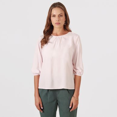 Blusa Cuello Redondo Manga 3cuartos