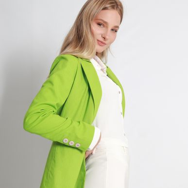 Chaqueta Cuello Solapa Manga Larga
