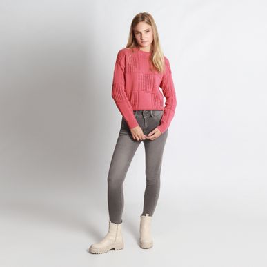 Jean Wonder Tiro Medio Bota Skinny