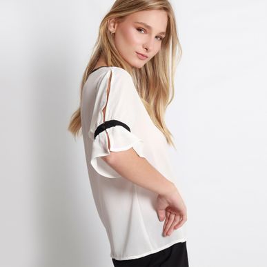 Blusa Cuello Redondo Manga 3Cuartos