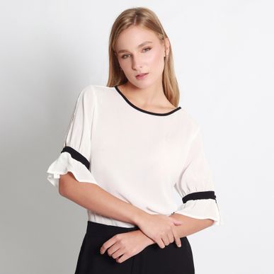 Blusa Cuello Redondo Manga 3Cuartos