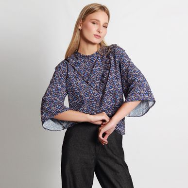 Blusa Cuello Redondo Manga 3Cuartos