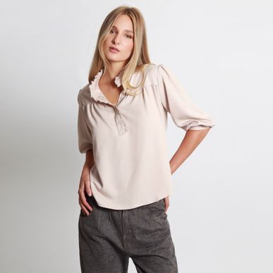 Blusa Cuello Neru Manga 3/Cuartos