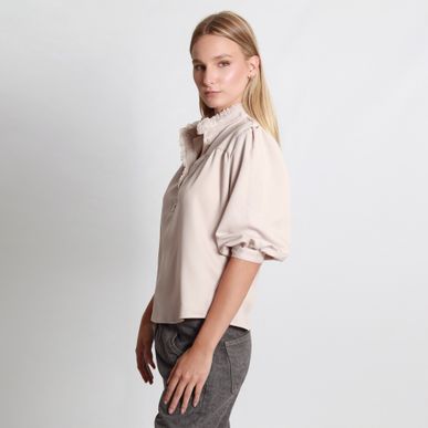 Blusa Cuello Neru Manga 3/Cuartos