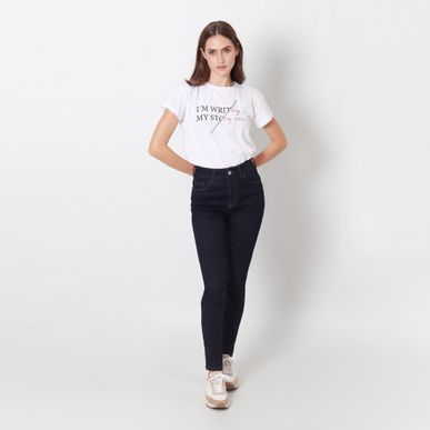 Jean Diva Tiro Medio Bota Skinny