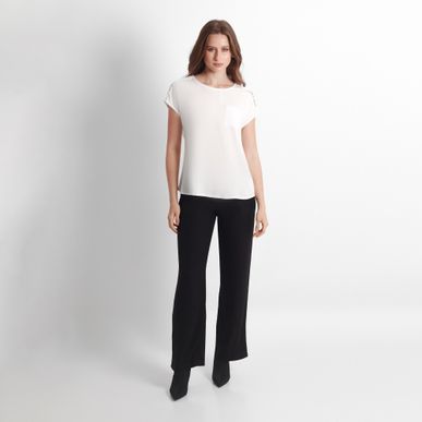 Blusa Cuello Redondo Manga Corta