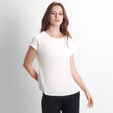 Blusa Cuello Redondo Manga Corta