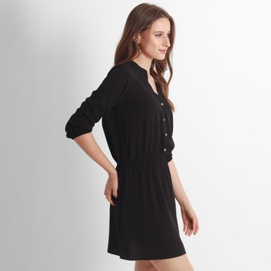 Vestido Cuello V Manga 3cuartos