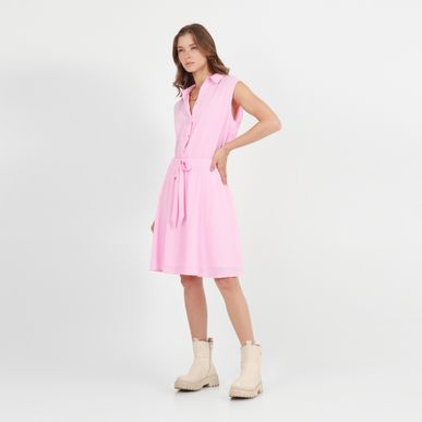 Vestido Cuello Camisero Manga Sisa