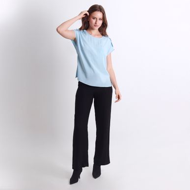 Blusa Cuello Redondo Manga Corta