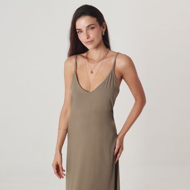 Vestido Largo Manga Sisa