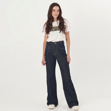 Jean Mom Tiro Alto Bota Flare