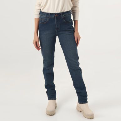Jean Diva Tiro Medio Bota Recta