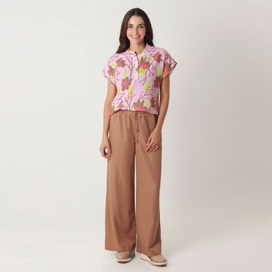 Blusa Cuello Redondo Manga Corta