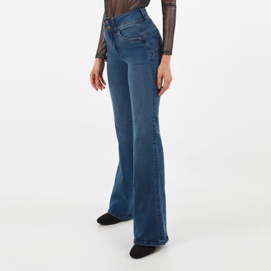 Jean Wonder Tiro Medio Bota Flare