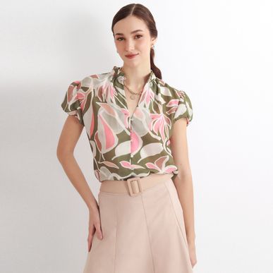 Blusa Cuello Neru Manga Corta