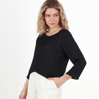 Blusa Cuello Redondo Manga 3cuartos