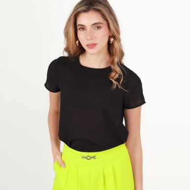 Blusa Cuello Redondo Manga Corta