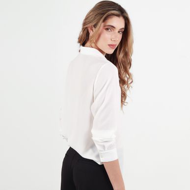 Camisa Cuello Camisero Manga Larga