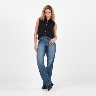 Blusa Cuello Camisero Manga Sisa