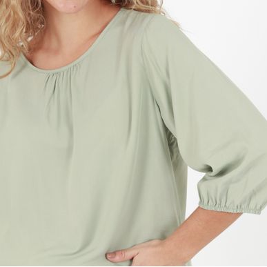 Blusa Cuello Recogido Manga 3cuartos