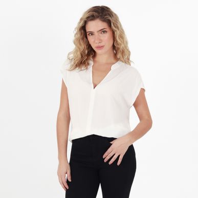Blusa Cuello V Manga Corta