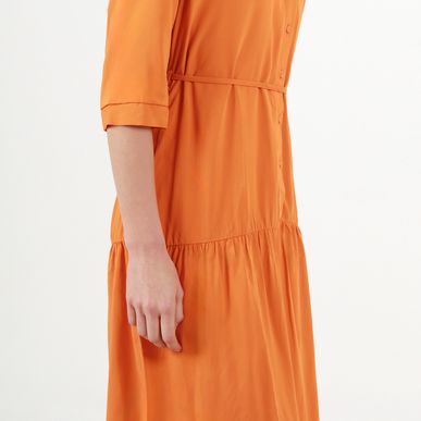 Vestido Cuello Camisero Manga 3cuartos