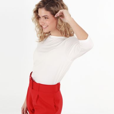 Blusa Cuello Redondo Manga 3cuartos