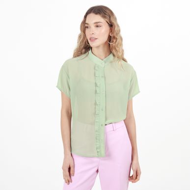 Blusa Cuello Neru Manga Corta