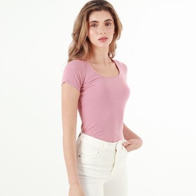 Camiseta Cuello U Manga Corta