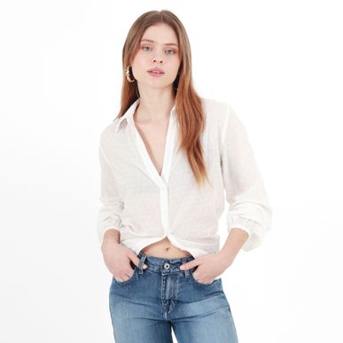 Camisa Cuello Camisero Manga Larga
